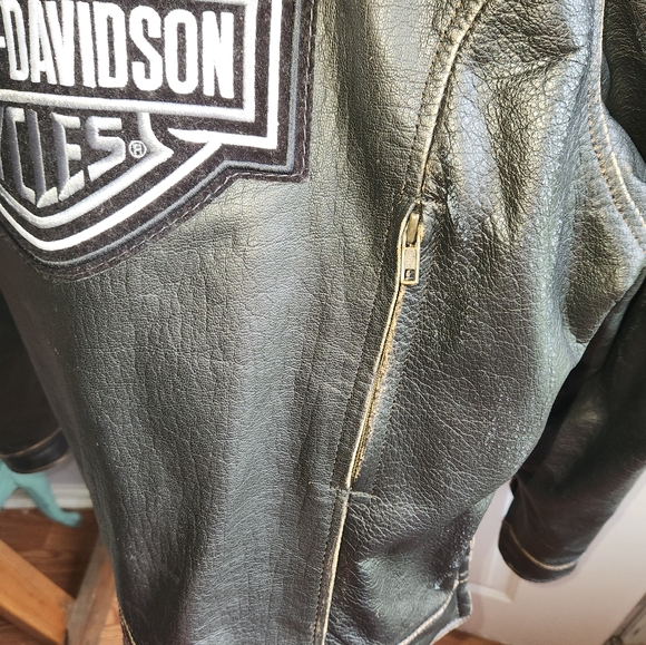 Black Leather Motorcycle Jacket Genuine Leather Fitted - Picture 3 of 11